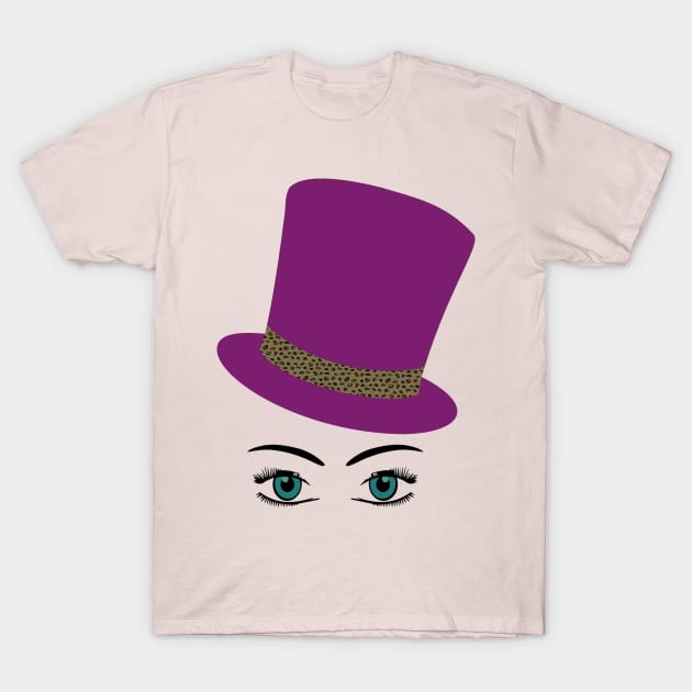 Woman in Pink Top Hat T-Shirt by Miozoto_Design